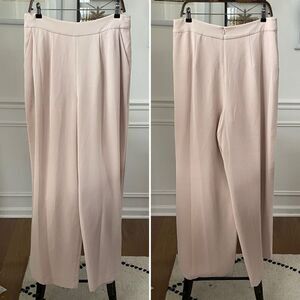 BCBG MaxAzria High Rise Wide Leg Front Pleat Pants Beige $258 L